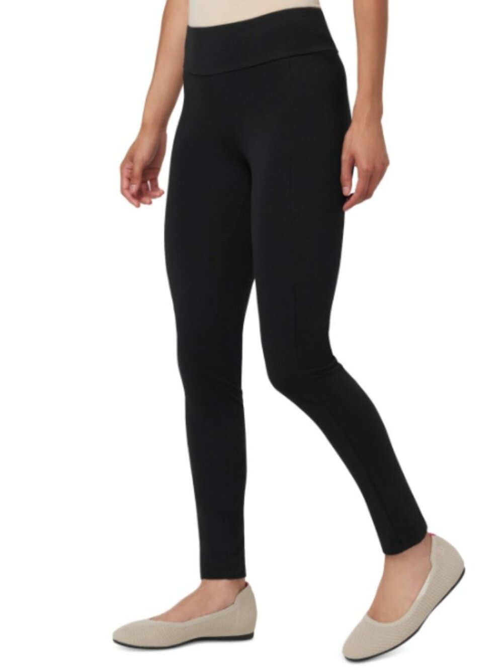 Hue Women's Mid-Rise Tech Pocket Leggings - Black